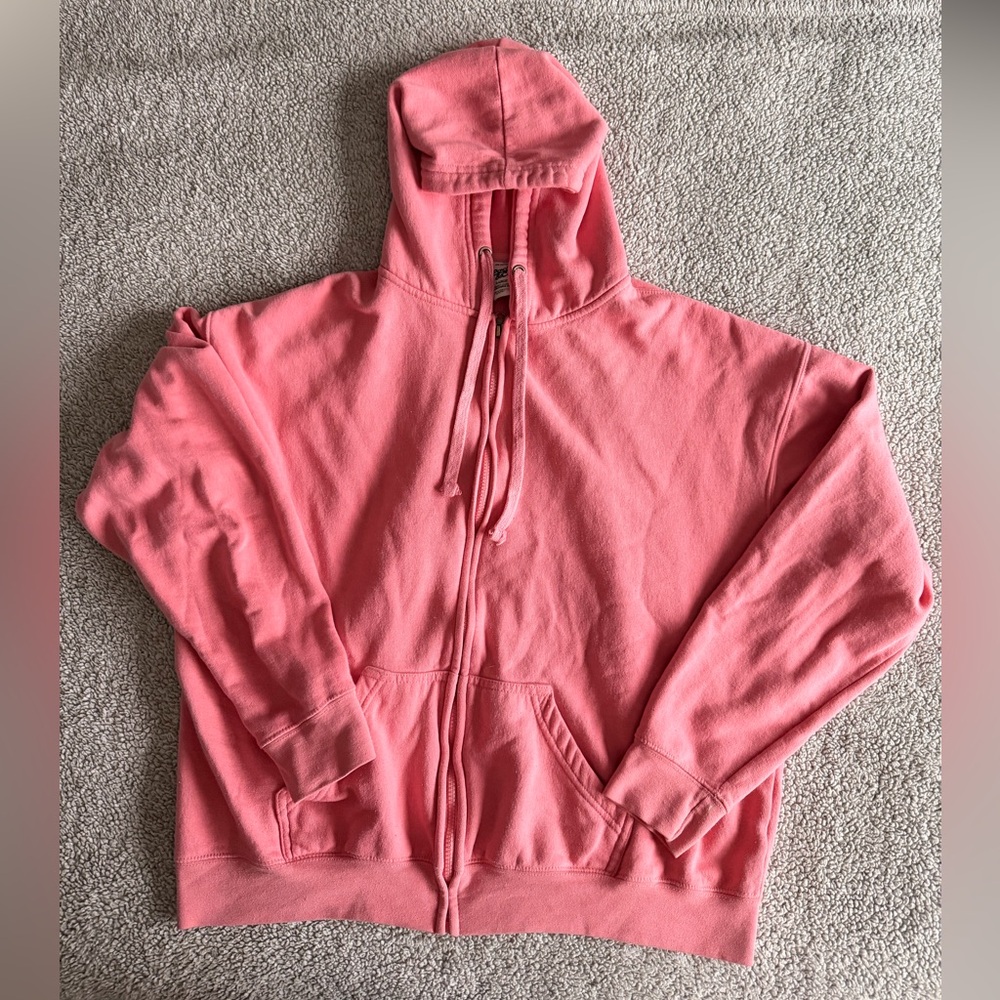 Pink zip up sweatshirt